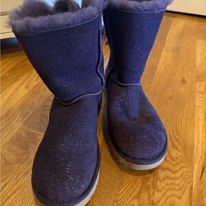 Purple UGG Bailey Bow Boots